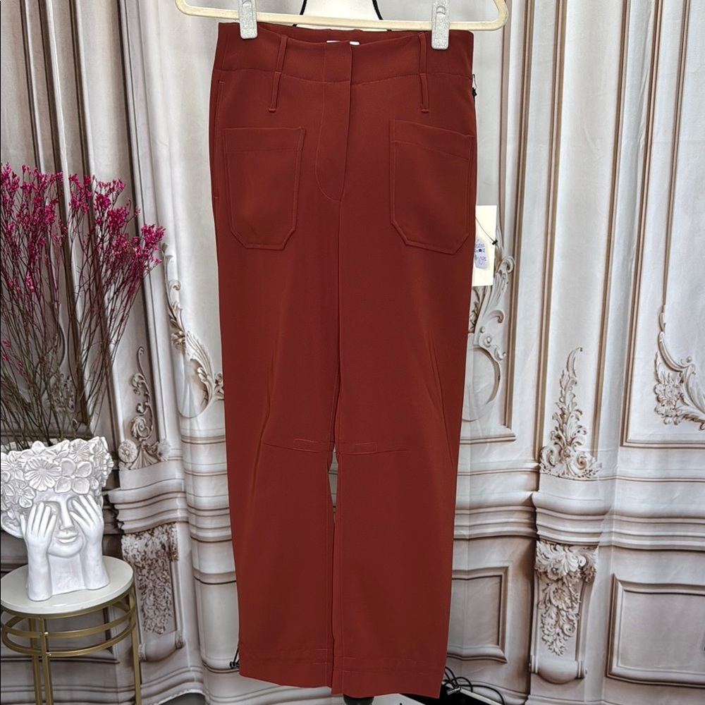 Deveaux Rust Straight-Leg Pants